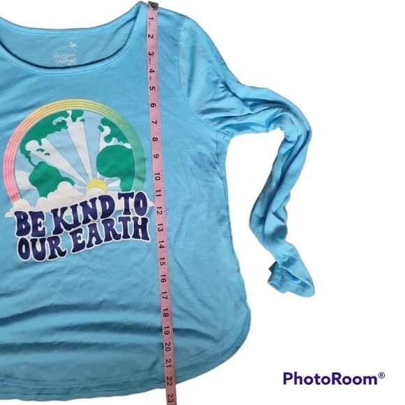 'BE KIND TO OUR EARTH' SO 3/4 SLEEVE TOP - 16 PLUS - Picture 5 of 7